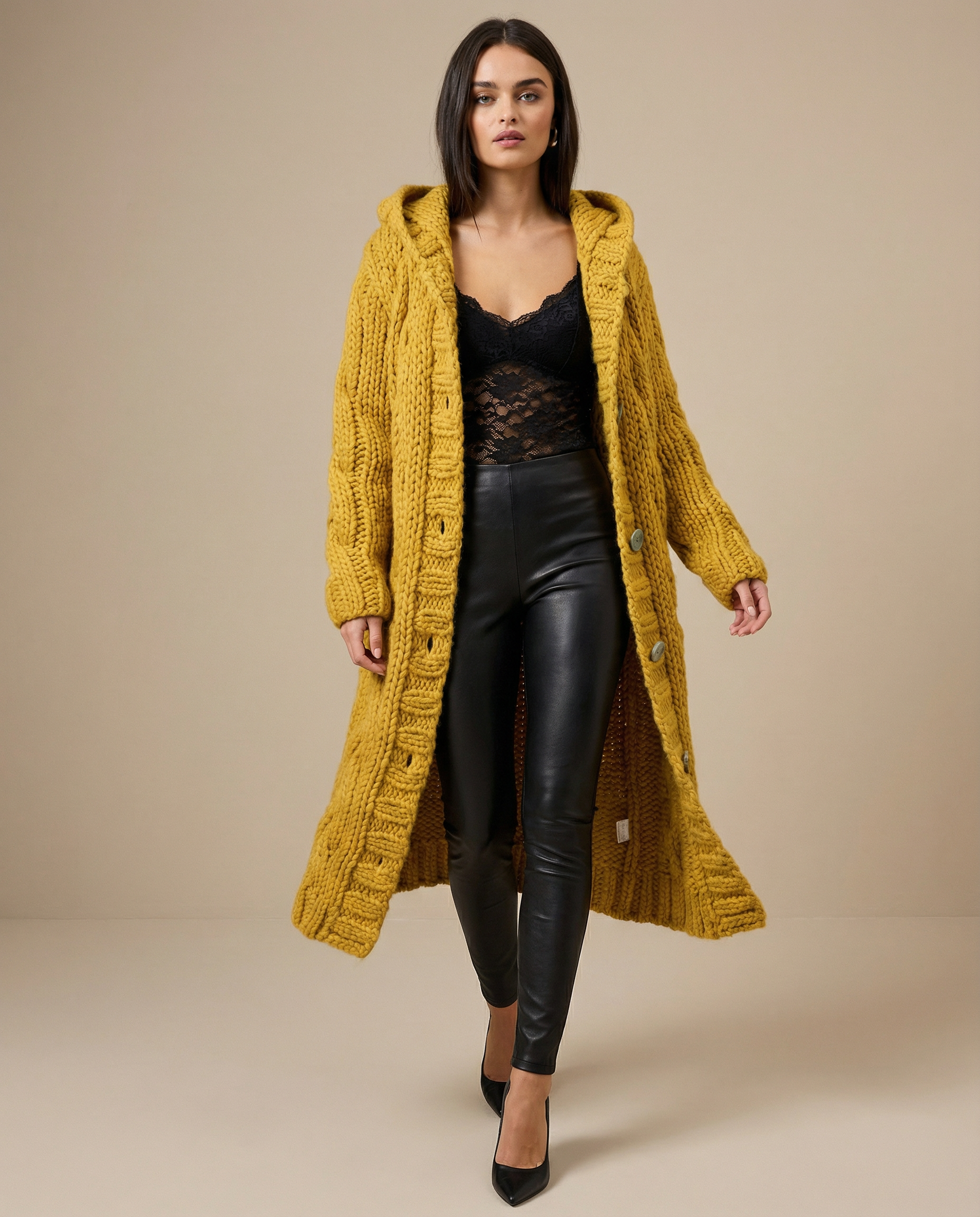 Karina | Elegant Cosy Coat With Tummy Coverage