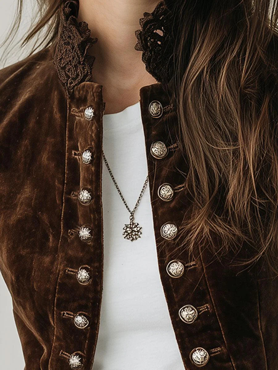 Florence – Fuzzy Coffee Mock Neck Jacket