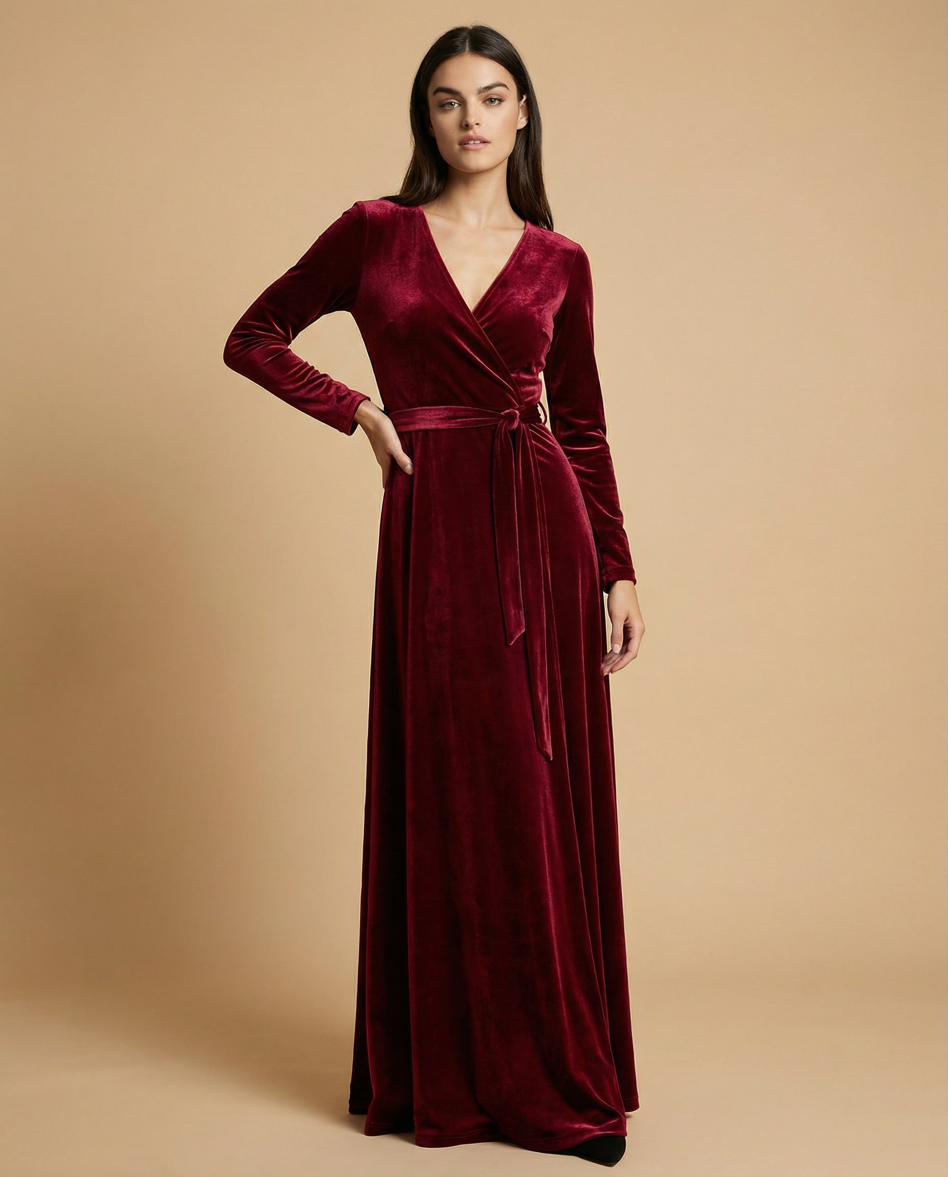 Lisa | Velvet Maxi Dress