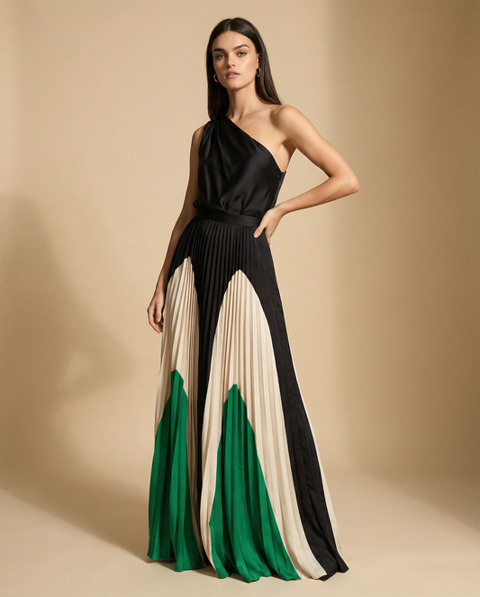 Poppy | Elegant One-Shoulder Maxi Dress