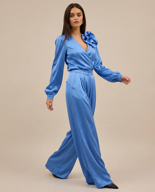 Ruby | Elegant Satin Two-Piece Set