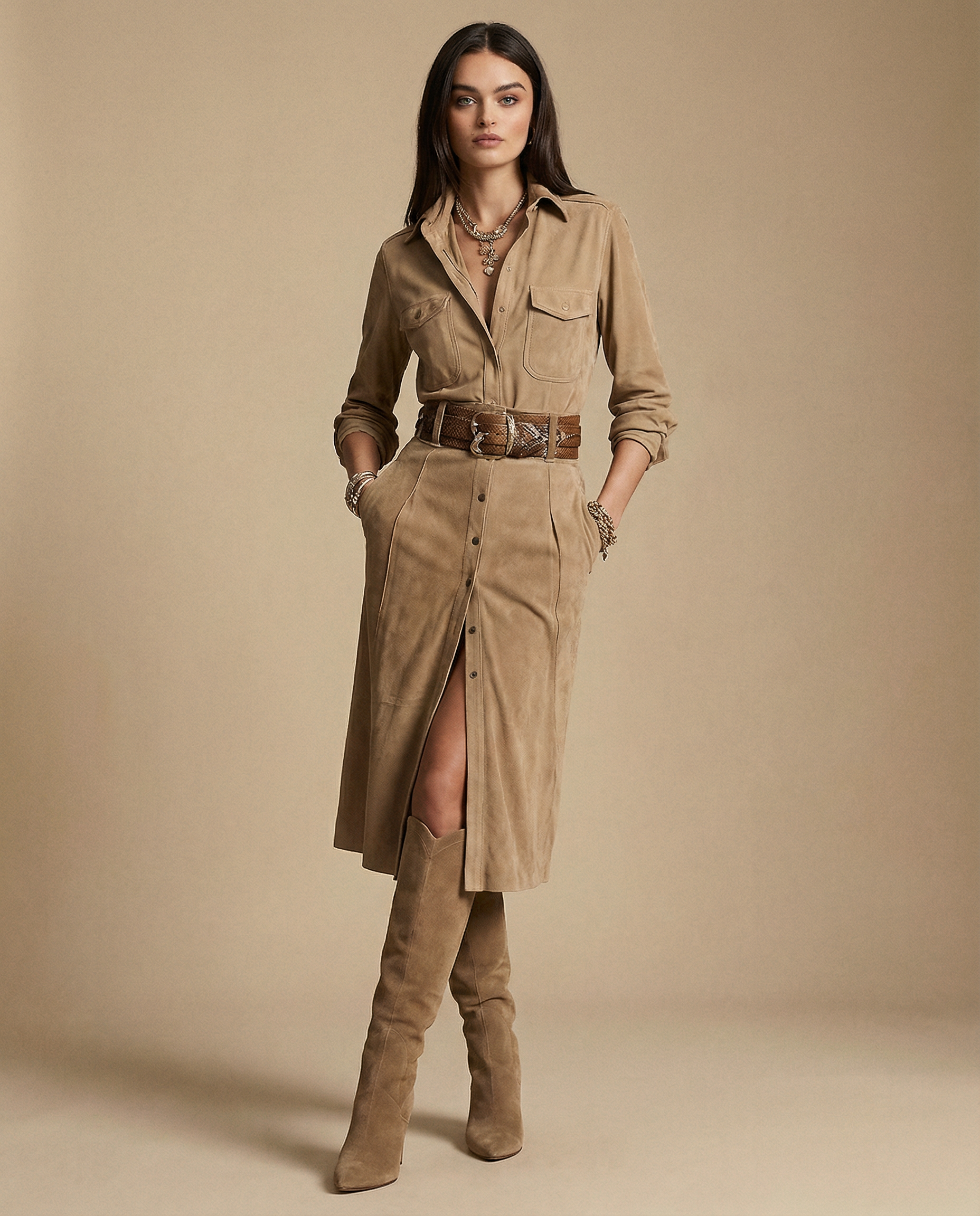 Sofia | Elegant Suede Dress