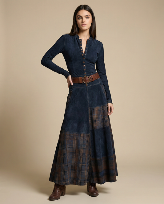 Michelle | Belted Suede Dress