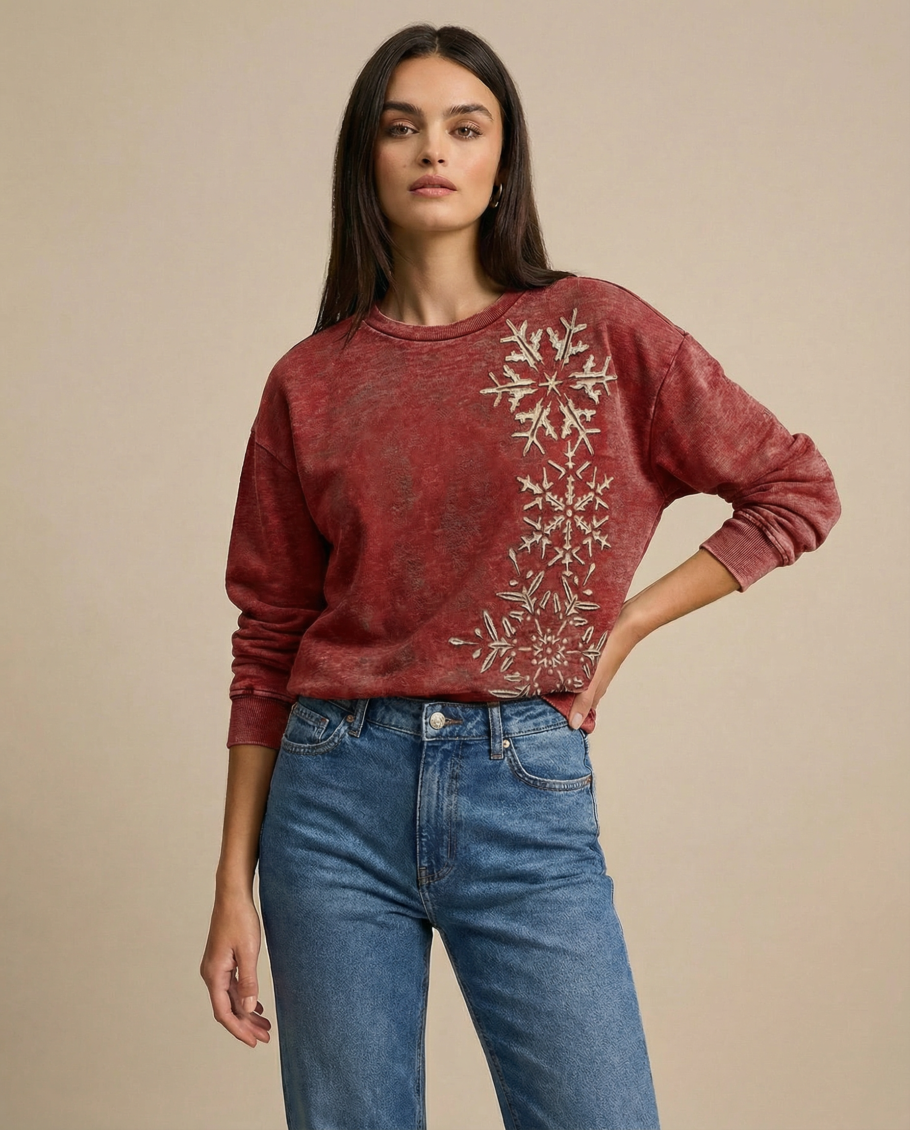 Christmas Snowflake Casual Sweatshirt