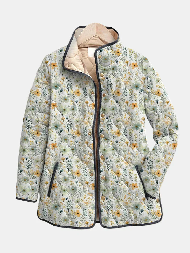 NOLA | Enchanting Floral Print Quilted Jacket