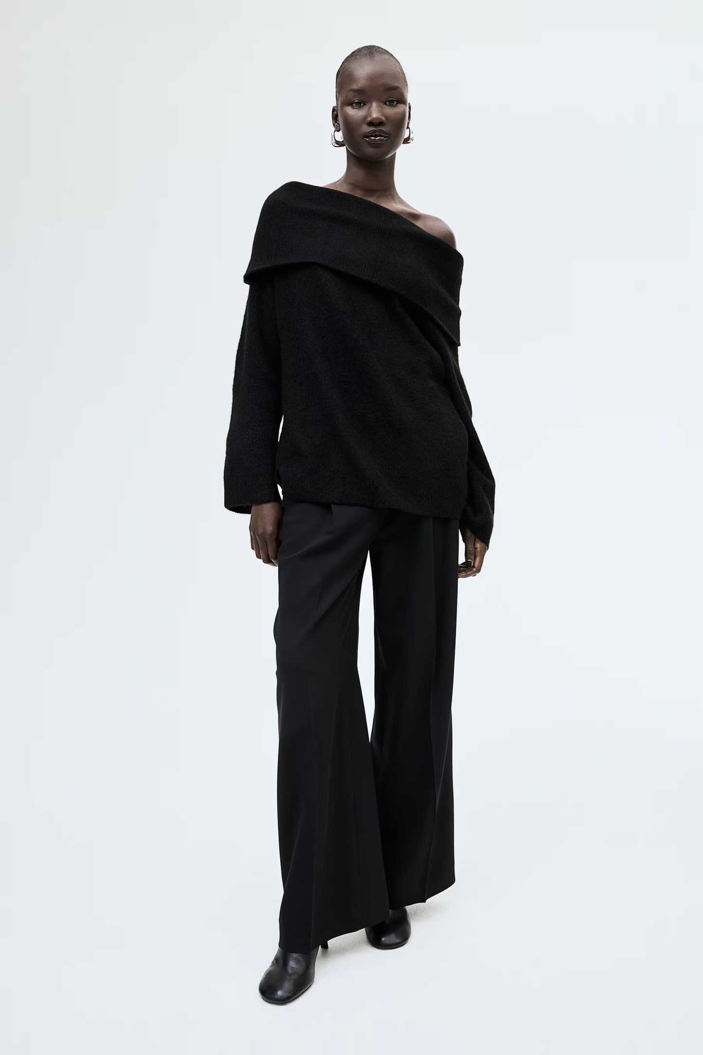 Joliana - Off-Shoulder Layered Knitted Top