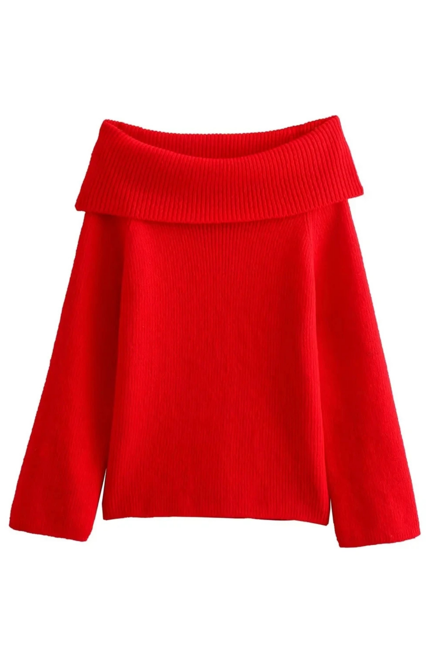 Joliana - Off-Shoulder Layered Knitted Top