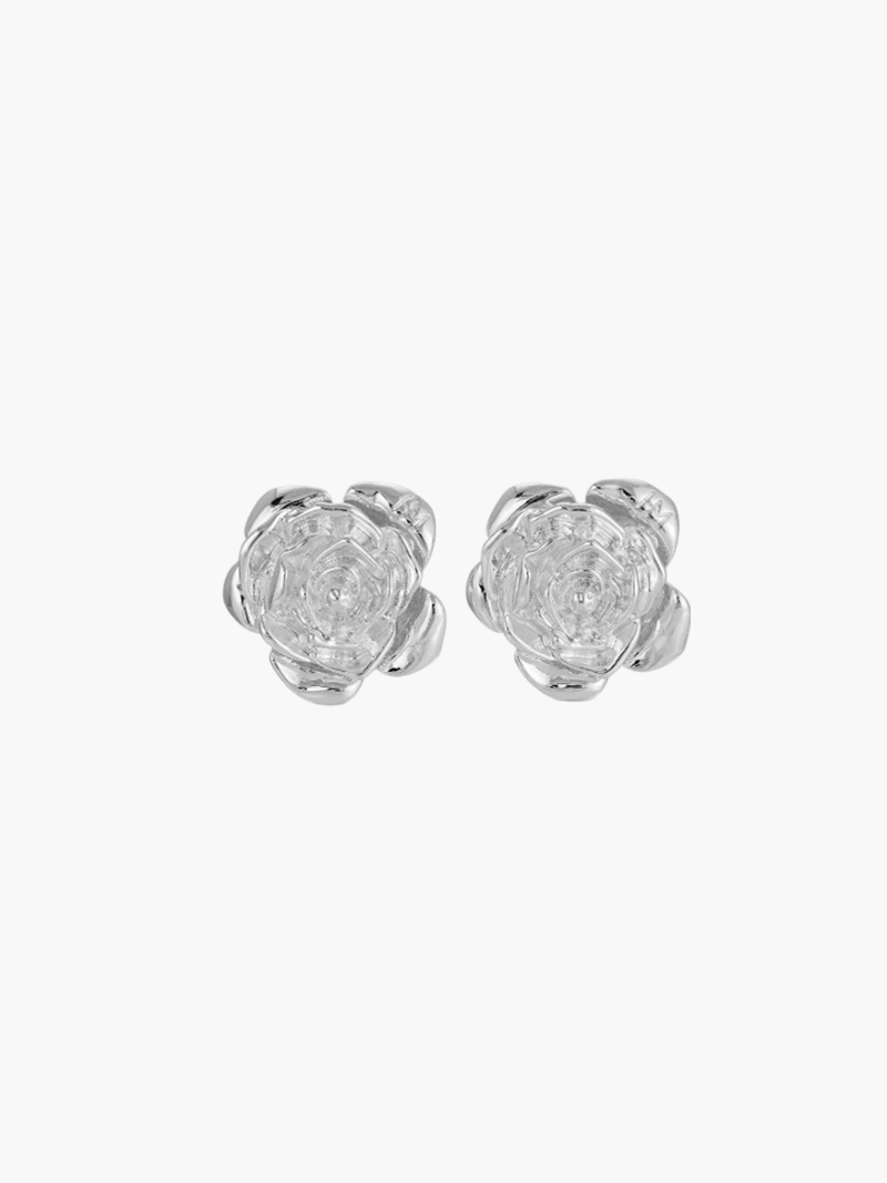 Lyra - 14K Gold & Silver Rose Earrings