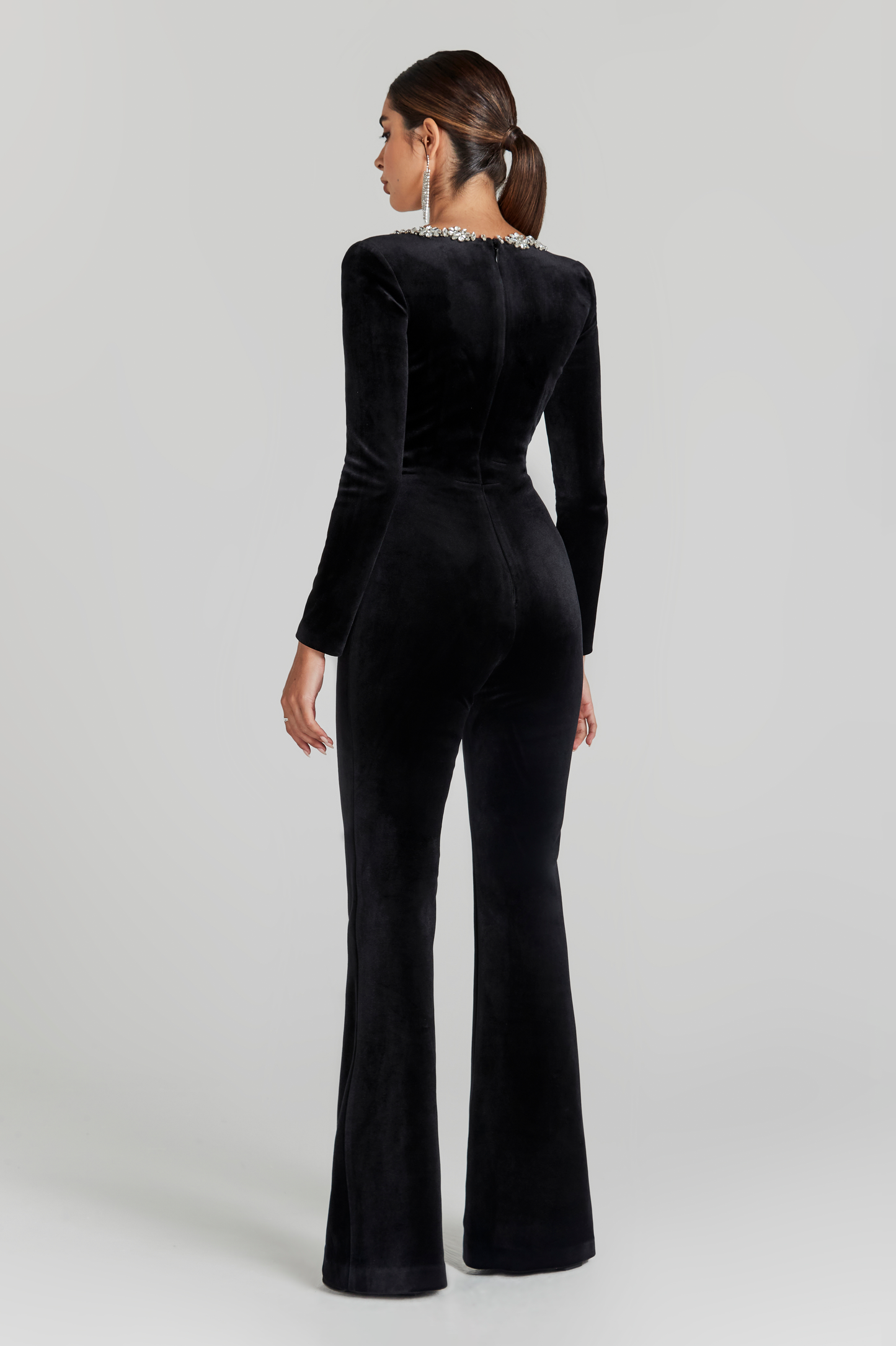 Tyla - Neck-Detail Solid Jumpsuit