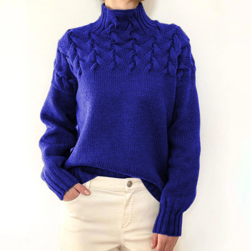 Alina – High Neck Long Sleeve Sweater