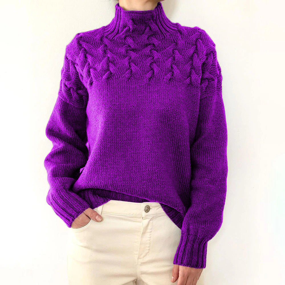 Alina – High Neck Long Sleeve Sweater