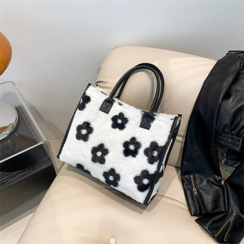 Erica | Soft Faux Fur Shopper Tote