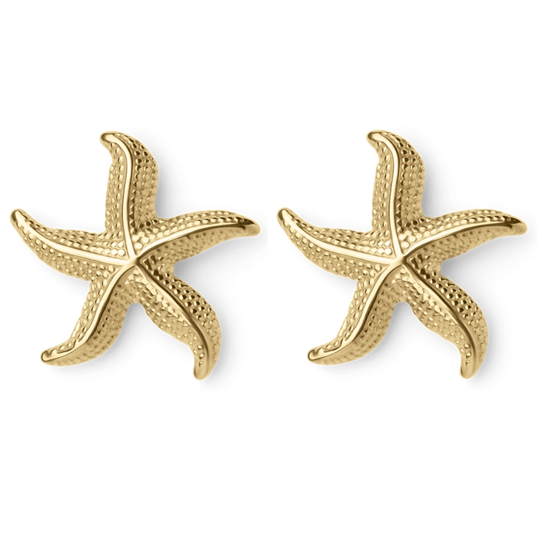 Sable - Curved Starfish Earrings