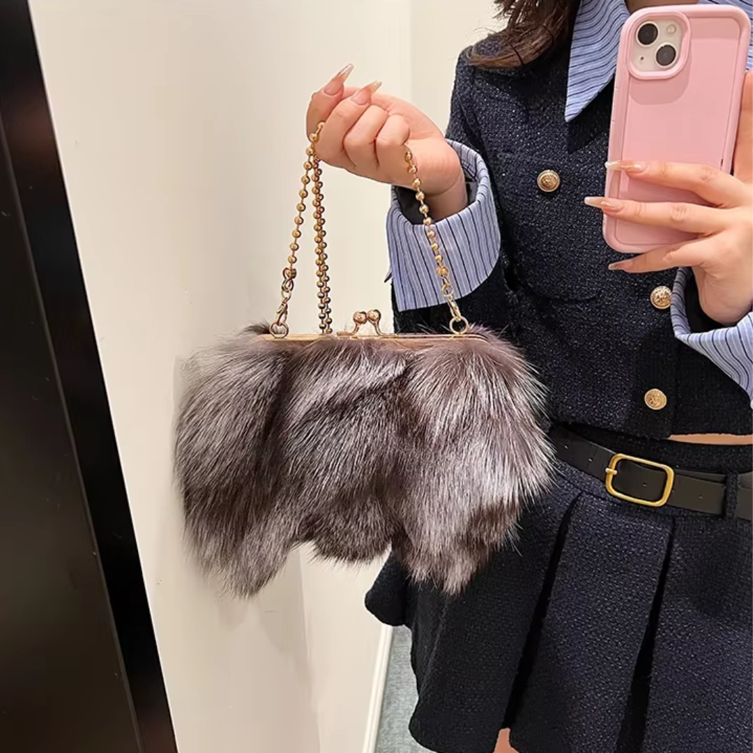 Victoria | Elegant Evening Faux Fur Clutch Bag