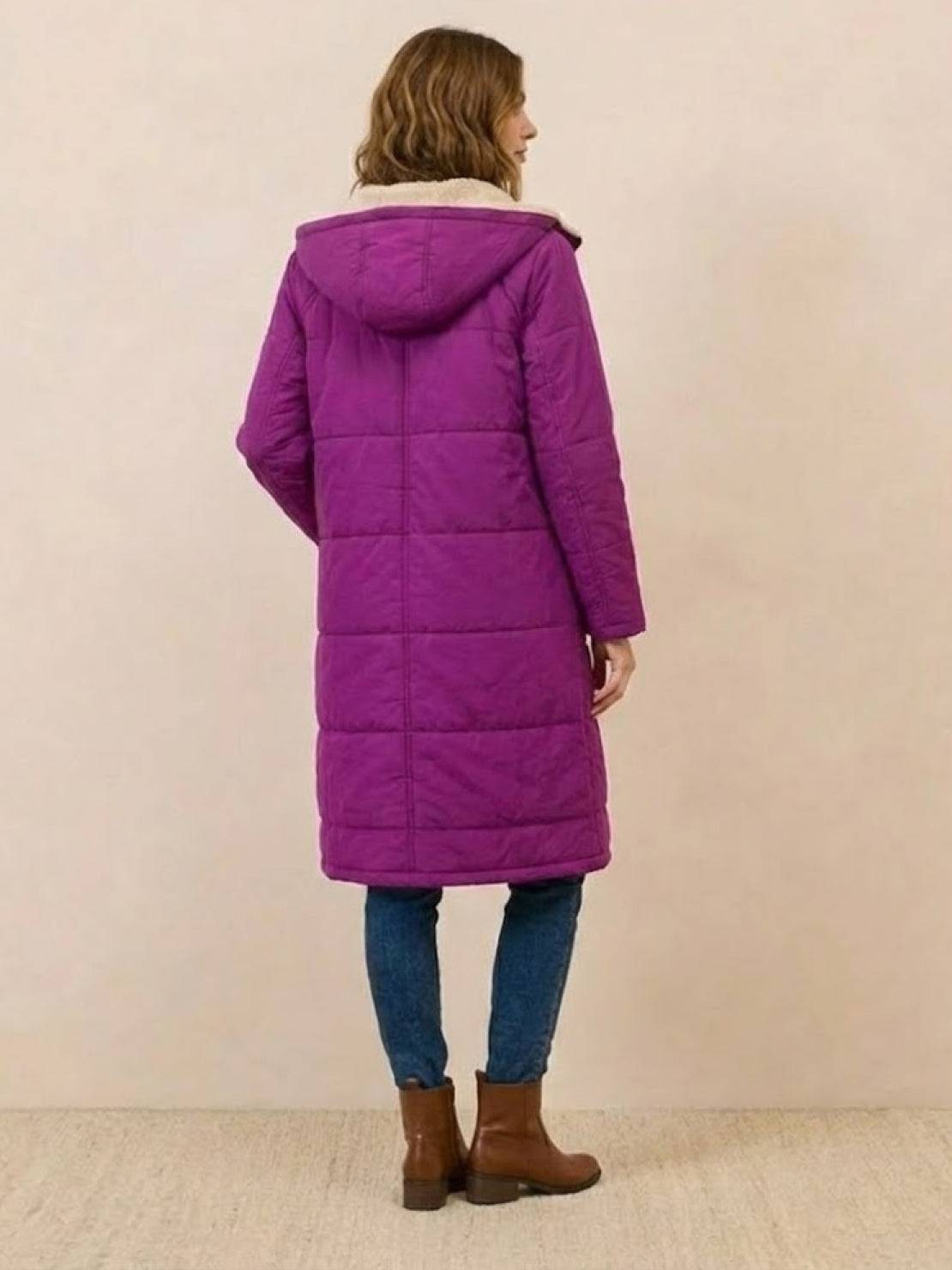 Lizzy -Sherpa-Lined Hooded Teddy Coat