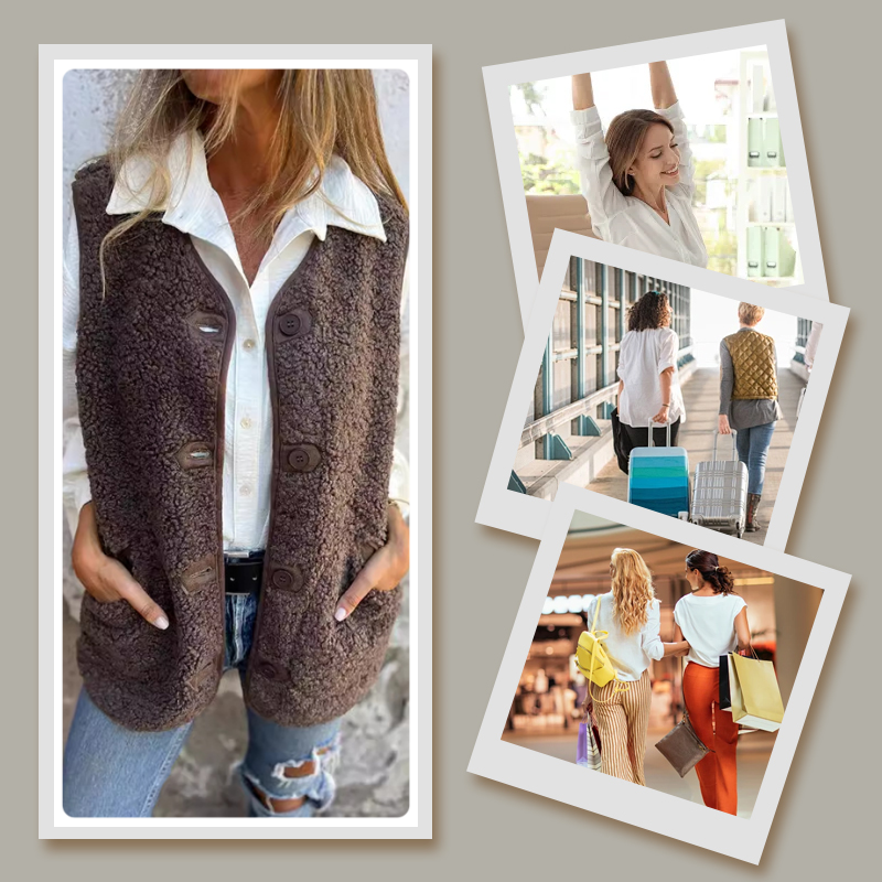 Lynora | Button-Down Short Warm Vest